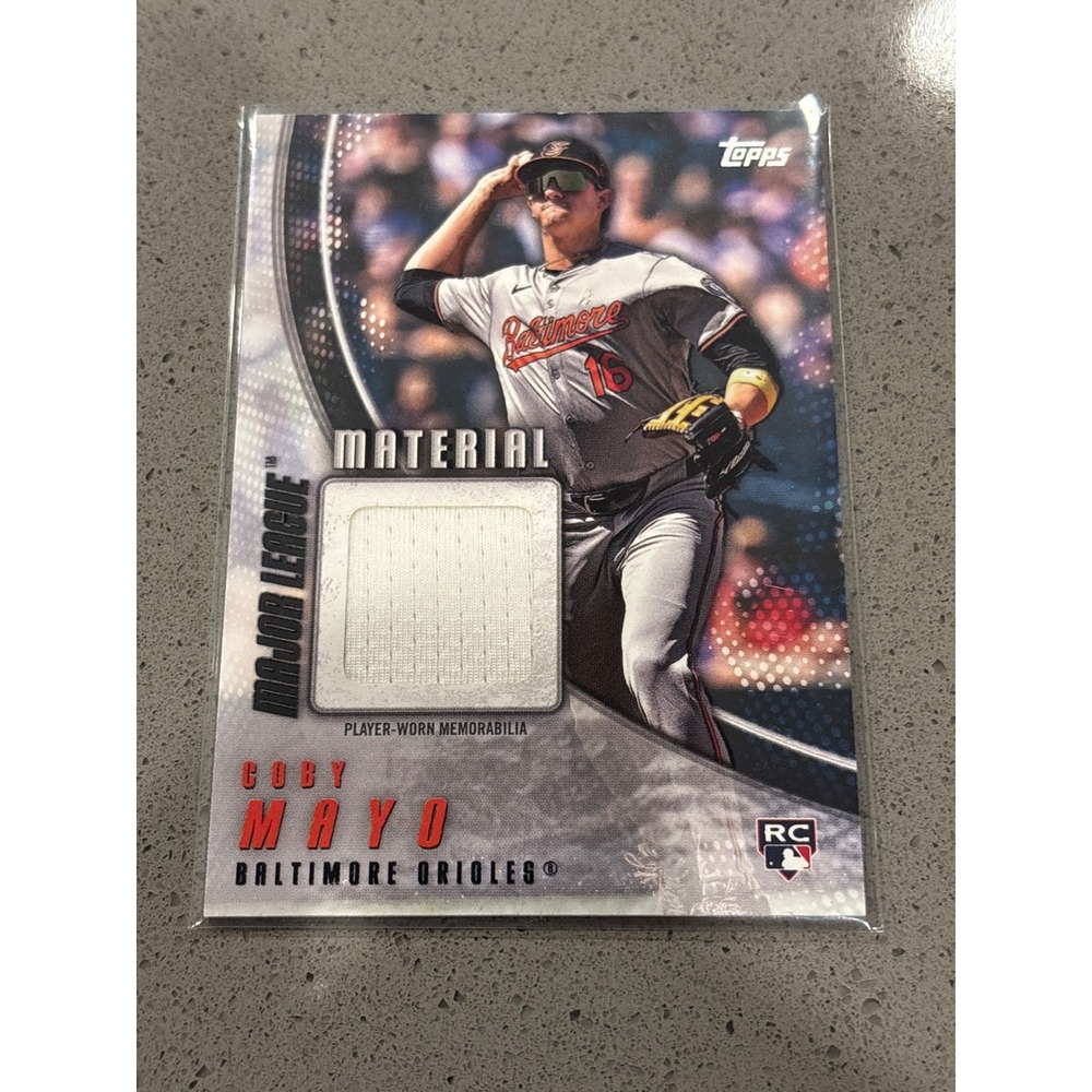 2025 Topps Coby Mayo Baltimore Orioles Major League Material Relic RC MLM2-CM